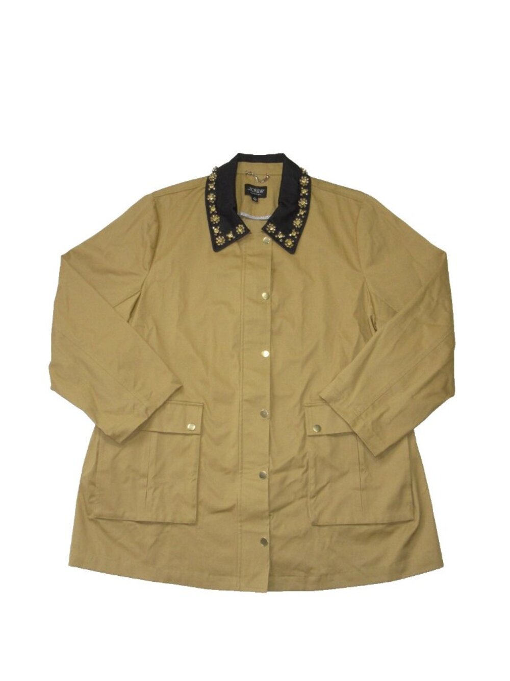 NWT J.Crew Collection Barn Jacket in Honey Brown with Embellished Collar XXL - Picture 5 of 10